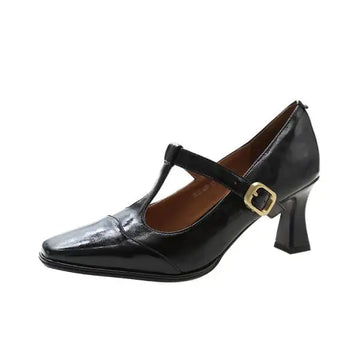 Xajzpa Colored Shoes for Women Sandals Ladies Branded Pumps Basketball Platform Casual Heels Mary Jane Square Toe Latest African S